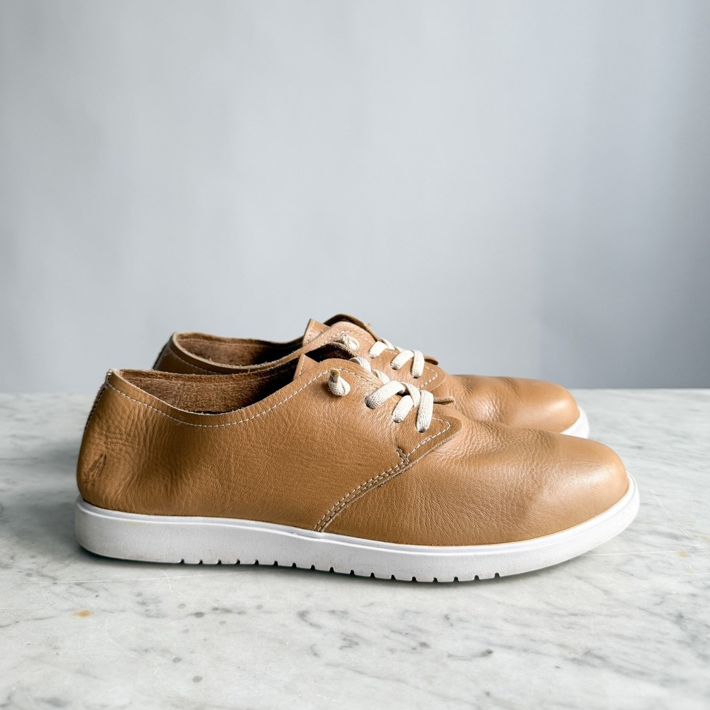 Hush Puppies Bounce tan leather slip on sneakers women's‎ size 7